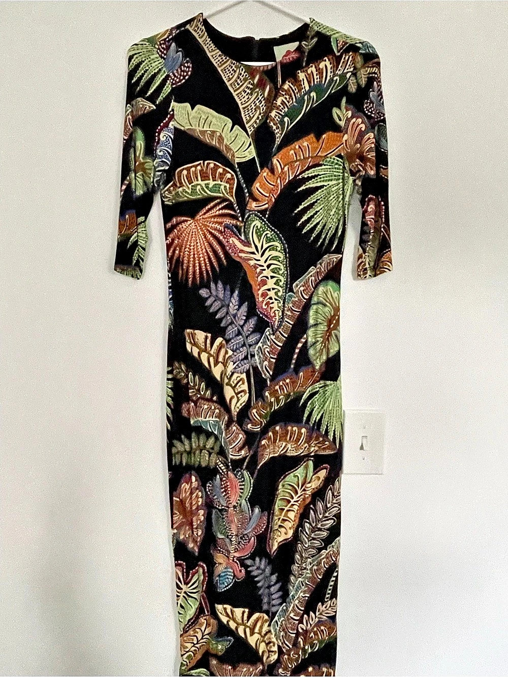 Farm Rio Floral Maxi Dress in Black & Green Size Medium